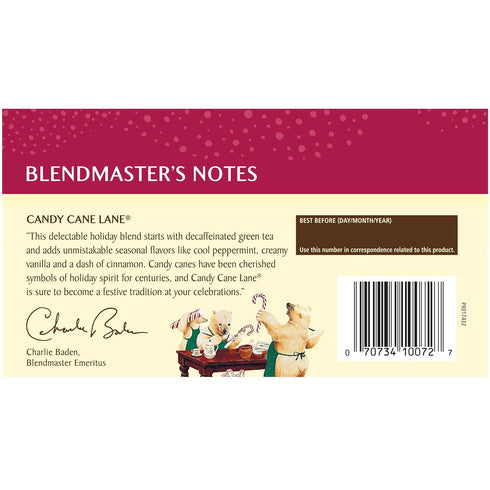 18 Count (Pack 6) Celestial Seasonings Green Tea, Decaffeinated Candy Cane Lane