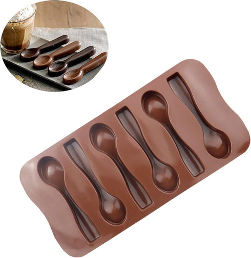 Set Chocolate Spoon Silicone Molds for Chocolate & Peppermint Candy Perfect for Cocoa Bombs and Hot Chocolate Bombs