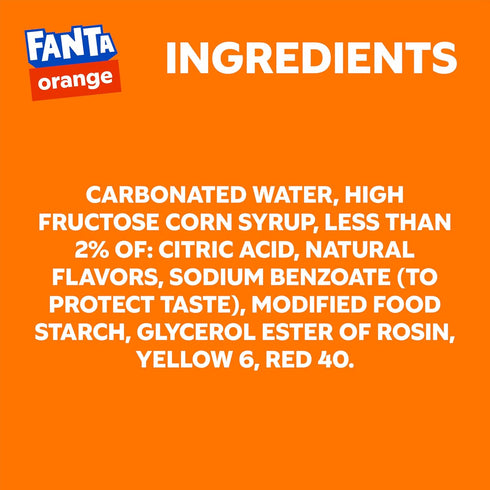 12 oz 6 Pack Fanta Orange Soda Soft Drink, fl Bottles