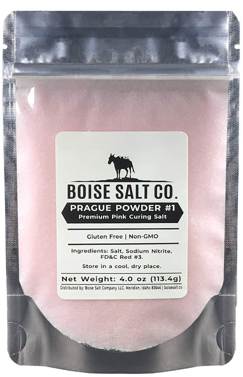 Boise Salt Co. Prague Powder #1 Premium Pink Curing Salt, 4 oz Resealable Pouch