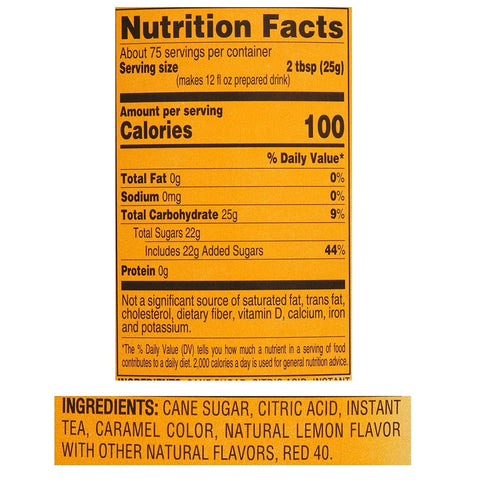 4C 28 66.1 (Pack 3)) Powdered Drink Mix Cannisters, Lemon Tea, Quarts, Family Sized Cannister, Thirst Quenching
