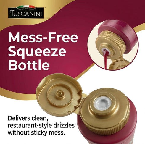 Sauce,10.6 oz Tuscanini Italian Premium Raspberry | Made in Italy | Gourmet Fruit Syrup for Cheesecake, Plating
