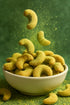 The Brittle Box Candy Co. 1 lb Wasabi Cashews Spicy bag Cashew Nuts Roasted and Coated in Wasabi