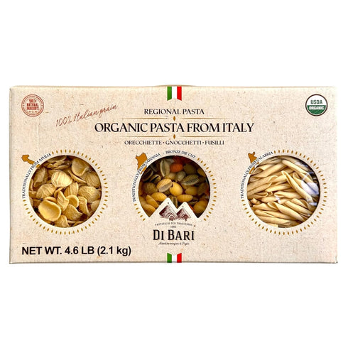Generic Pack 100% 4.6 lb (2.1 DI BARI Organic Italian Pasta Variety | Italian Grain | Bronze Die Cut Regional Pasta |