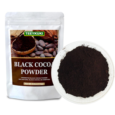 TEEYKUKI 4.0oz(113.0g), Black Cocoa Powder, Premium Food Grade Black Cocoa Powders for Cooking & Baking, Non-GMO