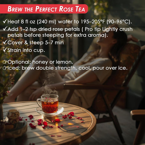 4 oz Cure Wid Pure Certified Organic Dried Rose Petals Food-Grade Edible Rose Petals for Tea,Cocktails,Baking,Skincare