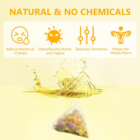 Aromlife Natural Womb Detox Tea, Uterus Herbal Tea for Menstrual Uterus Detox & Cleanse with Natural Ginger Root, Pcos