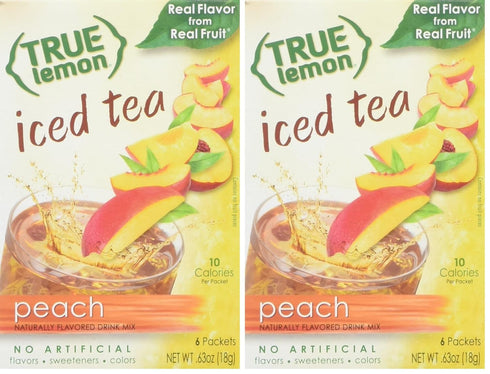 PEACH ICED TEA MIX by TRUE LEMON | Instant Powdered Drink Packets
