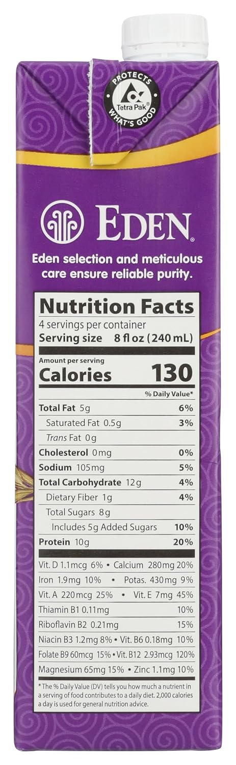 32 oz Eden Foods Extra Organic Original Fortified Soymilk