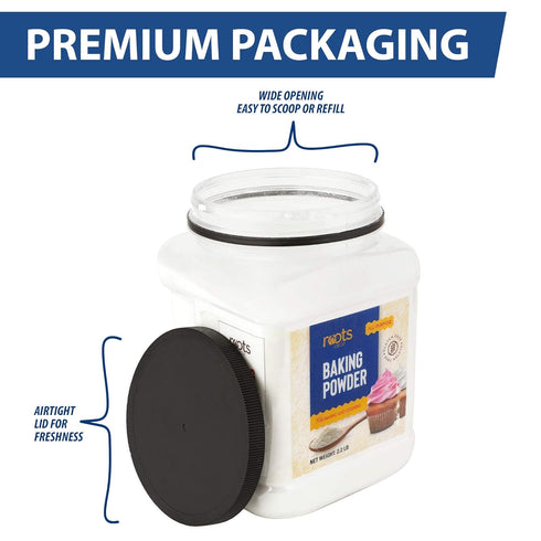 Roots Circle Baking Powder, Gluten-Free All-Purpose Leavening Agent for Baked Goods, 2lb Airtight Container