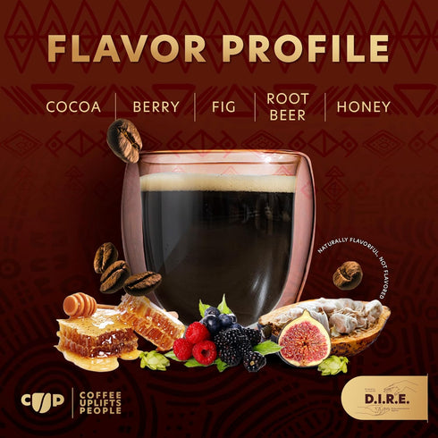 12 OZ Coffee Uplifts People Cocoa Espresso Whole Bean Coffee