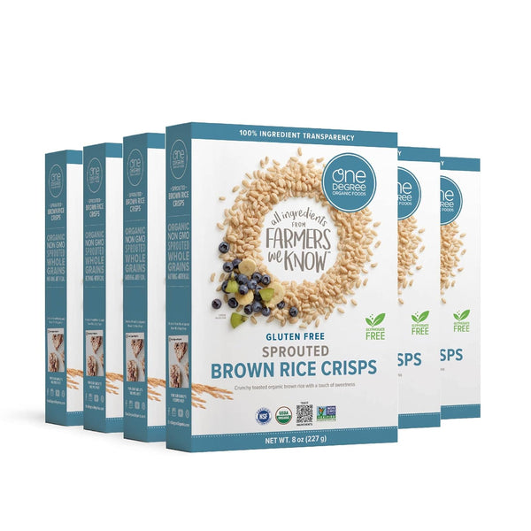 One Degree Organic Foods Sprouted Brown Rice Crisps, USDA Organic, Non-GMO Gluten