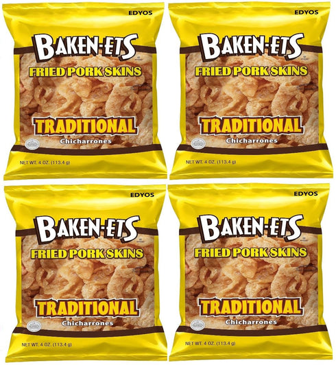 INC Store Fried Pork Skins, Traditional, 4 oz. (Pack of 4)