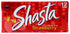 12-Pack 12oz Shasta Strawberry Soda | Bold, Ripe Strawberry Flavor | Caffeine-Free Soft Drink | of Cans | Sweet