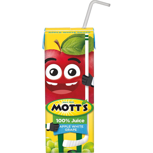 100 6.75 oz (Pack 32) Mott's percent Apple White Grape Juice, fl boxes