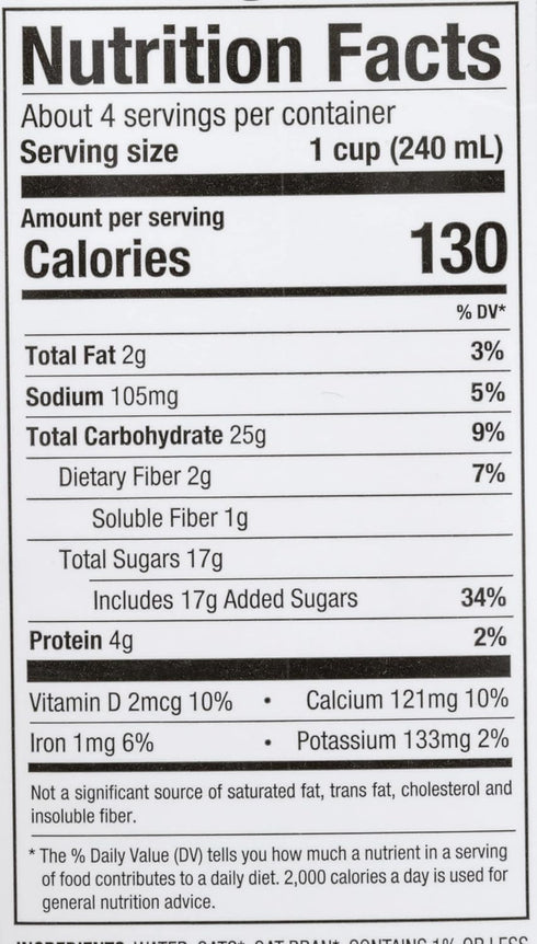 32 oz Pacific Natural Foods Organic Natural Oatmeal Beverage - Original - Fl