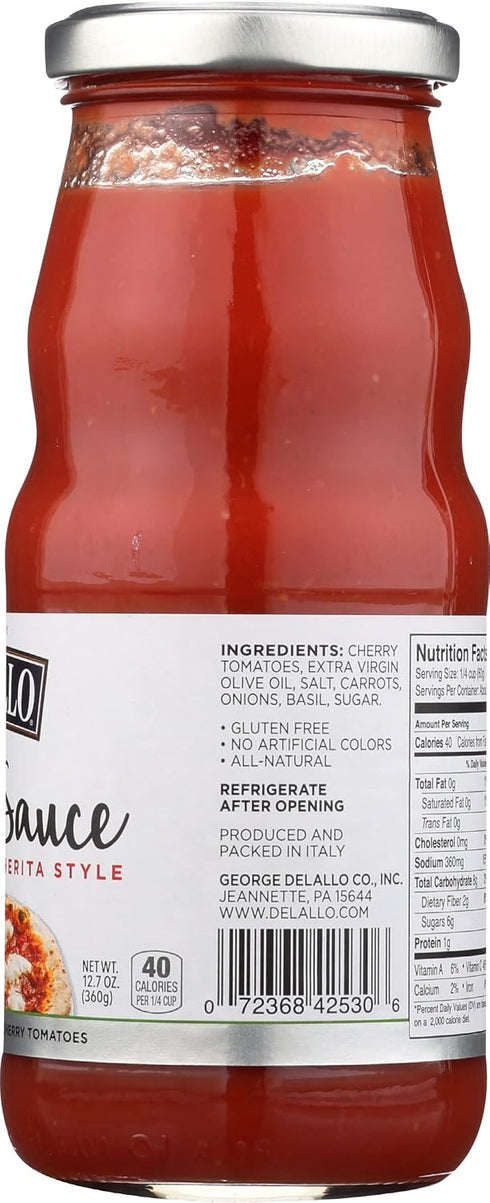 12.7 Oz (Pack 6) Delallo Sauce Pizza Italian