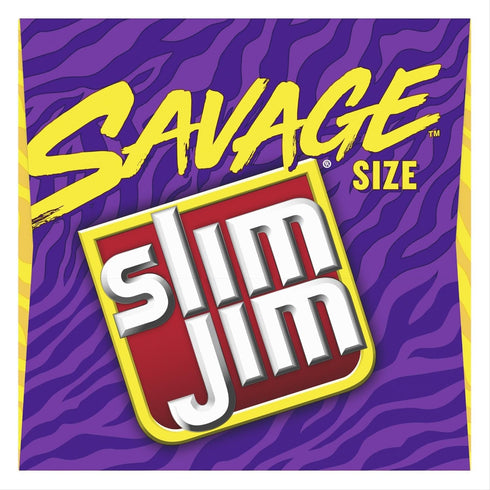 6g 3.0 oz. (12 Count) Slim Jim Savage Smoked Meat Sticks, Mild Flavor, Protein Per Serving