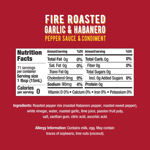 12oz, 2 Pack Melindas Fire Roasted Garlic & Habanero Hot Sauce - Made with Slow Roasted Garlic, Fresh Peppers, Lime