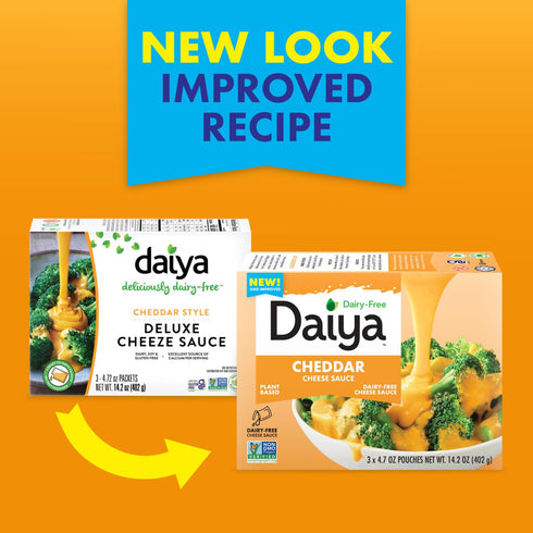 14.2 oz (Pack 8) Dairy Free Cheddar Cheese Sauce, Plant Based Rich, Creamy, Cheesy Sauce