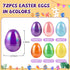 MGparty 72 2.3" Pcs Fillable Easter Eggs Bulk, Iridescent Plastic Easter Eggs Empty for Easter Egg Hunt, Basket