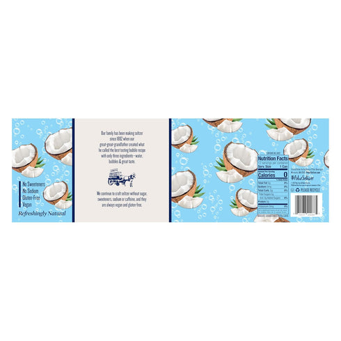 12oz 12 pack Polar Seltzer Water Toasted Coconut Can