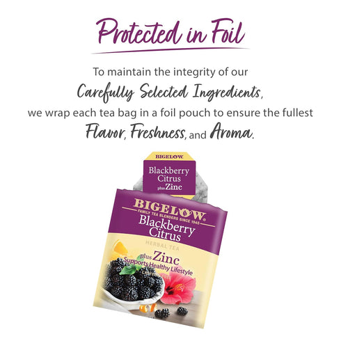Immunity Pack, Immune (Pack 6), 110 Bigelow Tea Herbal Tea Variety Caffeinated Green Tea and Caffeine Free Tea Bags