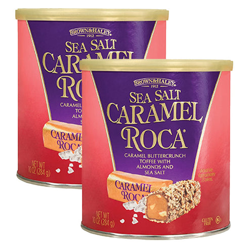 Almond Roca Pack of 2 Sea Salt Caramel Roca Canisters - 10oz