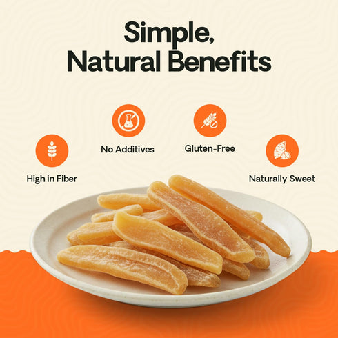 HOSHIMO 100% 10.6 oz Japanese Dried Sweet Potato Snack, No Added Sugar, High Fiber, Gluten Free, Natural, Low GI