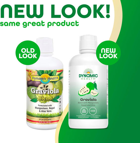100% Immune 32 oz Dynamic Health Graviola Blend, Mangosteen, Nopal and Aloe, Organic, No Additives, System Support