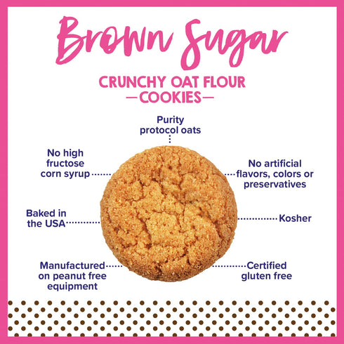 Packs 100 (24 Pack) Goodie Girl, Mini Brown Sugar Cookie Snack | Gluten Free, Peanut Free | Calories