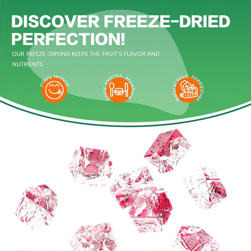 150G/5.3OZ Frozen 100% Freeze Dried Dragon Fruit Chunks, Freeze Dried Fruit, Dragon Fruit, No Sugar Added, Natural