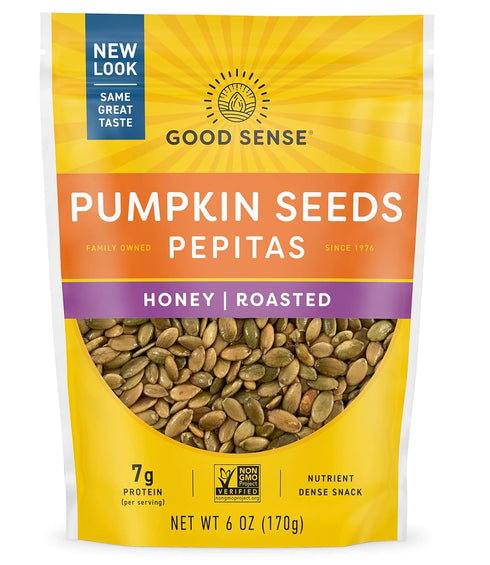 Good Sense Shelled Pumpkin Seeds (Pepitas), Honey Roasted, 6 Ounce