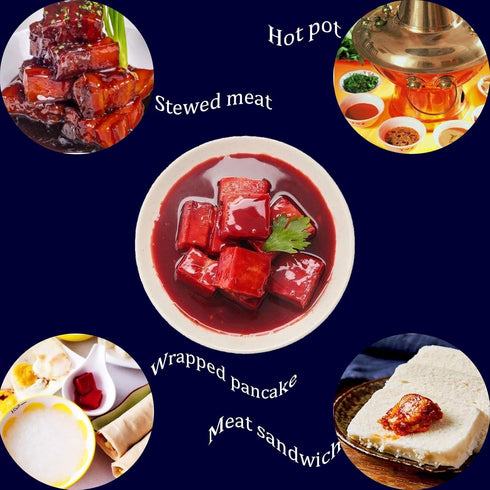 TOEISUXA 340g/11.99oz, (1pc) Red Fermented Bean Curd, Chinese Red Bean Curd, Fermented Tofu Cubes for Hot Pot