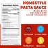 (24 oz. 8 pack) 5th Dei Fratelli Homestyle Pasta Sauce Jars, - Vine-Ripened - No Water Added, Not from Paste Non-GMO