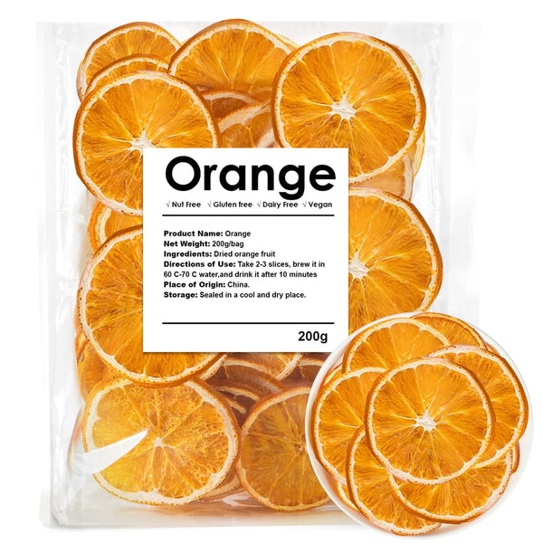 Dehydrated Dried Oranges For Cocktails, Dried Orange Slices 7oz/200g, No Sugar Added