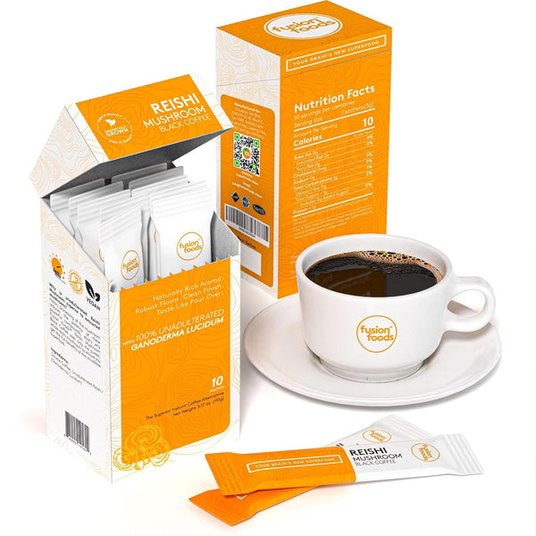 fusion foods Reishi Mushroom Black Coffee by fushion foods|Stay Focus Longer, Zero