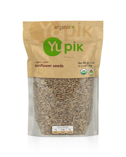 Yupik Organic Sunflower Seeds, No Shell, 2.2 lb (35.2 oz), Non-GMO, Vegan,