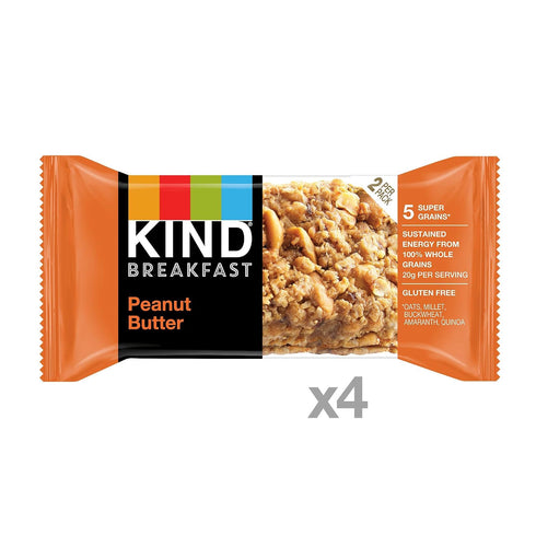 1.8oz, 24 Count KIND Breakfast Bars, Peanut Butter, Gluten Free