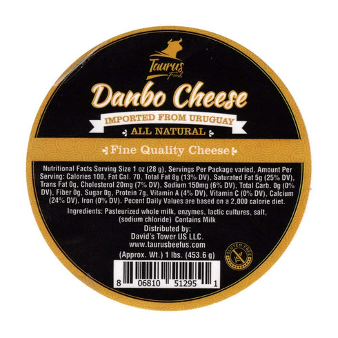 Taurus Food Danbo Uruguayan Matured - Semi-soft - Aged Danish Cheese - Gluten & Hormone free