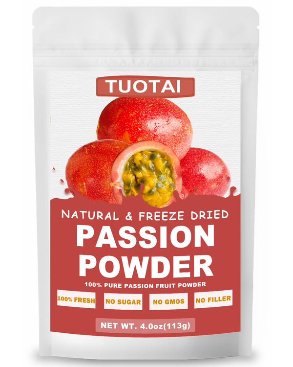 TUOTAI Freeze Dried Passion Fruit Powder, 4 Ounces, Passion Fruit Powder for Cake,