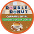 Double Donut Caramel Swirl Medium Roast Decaf Coffee Pods, 24 Capsules for Keurig K Cups Makers