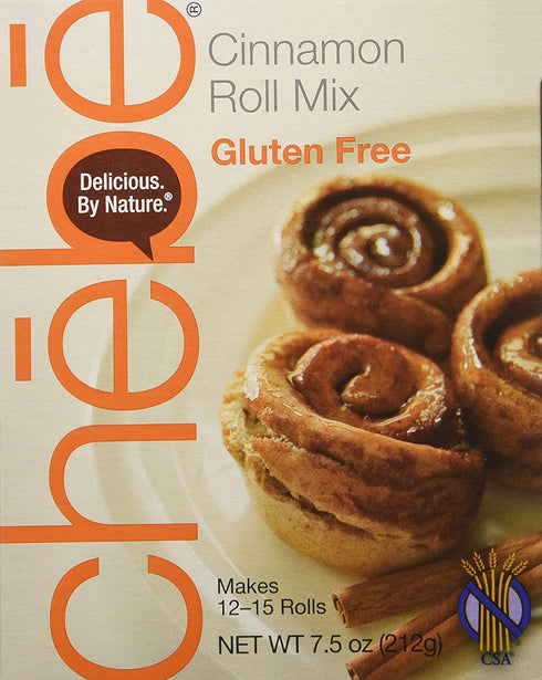 Chebe 7.5-Ounce (Pack 8) Bread Cinnamon Roll Mix, Gluten Free, Box