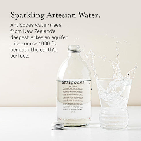 ANTIPODES 16.9 oz (500 mL) (4 - Sparkling Water - Glass Bottles)