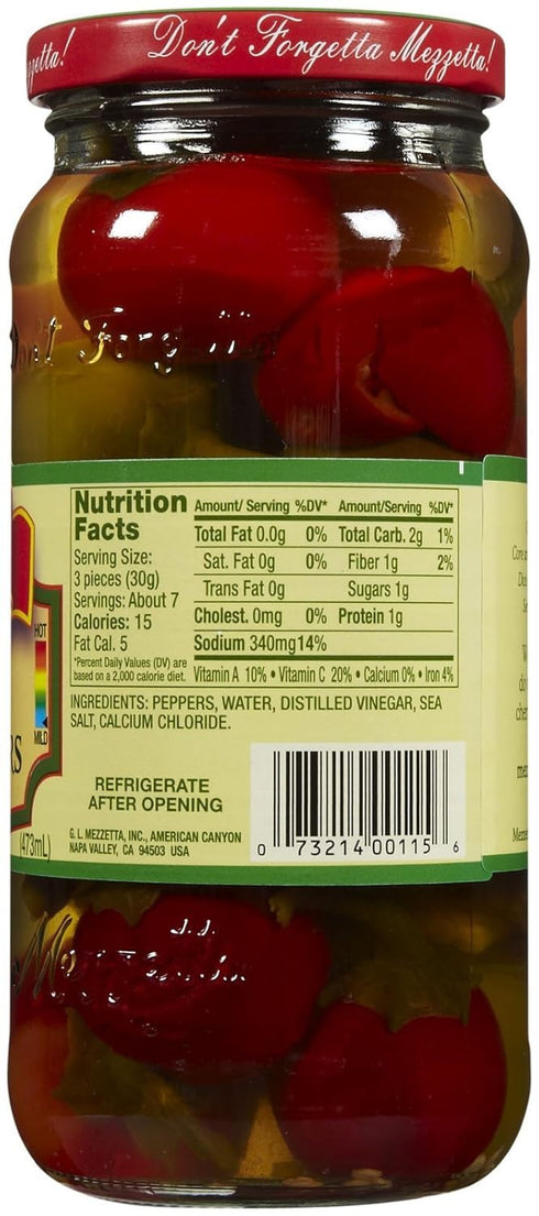 16 oz Mezzetta Sweet Cherry Peppers