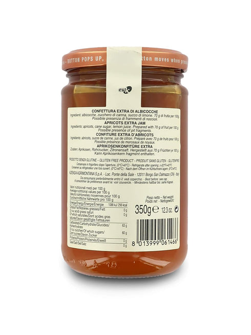 Agrimontana 350 12.34 Apricot Extra Jam, Grams / Ounces