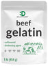 DEAL SUPPLEMENT Unflavored Beef Gelatin Powder, 1lb Grass Fed & Pasture Raised Bovine Natural