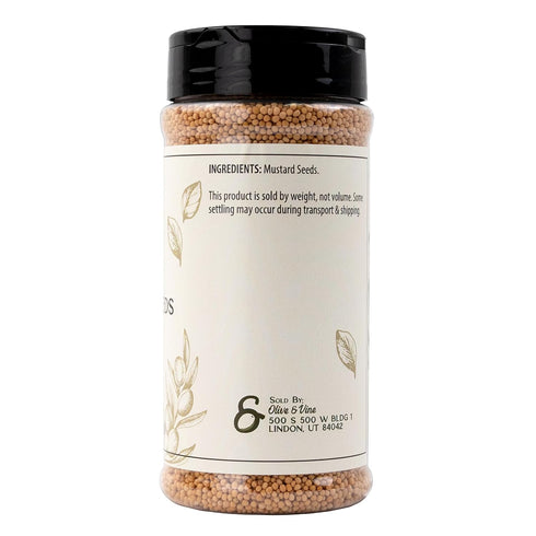 (11.2 Olive & Vine Yellow Mustard Seeds, Tangy Flavor, For Pickling & Cooking, Rich Tradition, Authentic Taste
