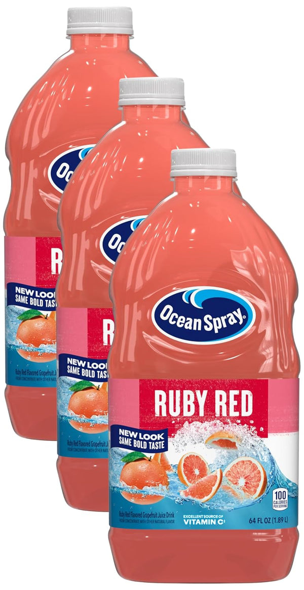 Ocean Spray Ruby Red Grapefruit Juice Drink, 64 Fl Oz | Bottle
