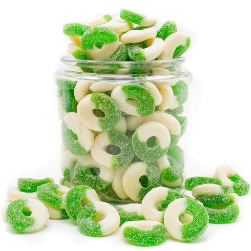 Gummy 5 lb Gummies Candy Bulk APPLE Rings in Resealable Bag, Soft and Chewy, Light Sugar Coated, Gluten Free